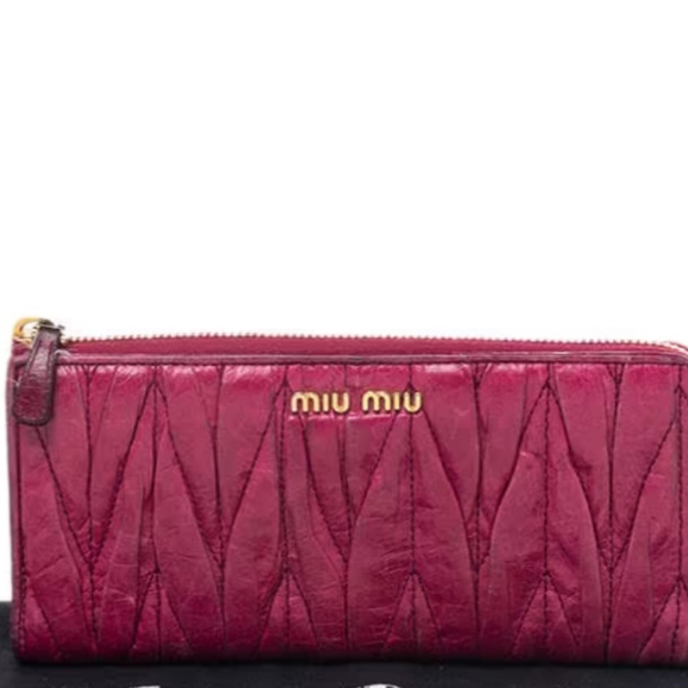 Authentic Miu Miu Burgundy Leather Wallet - Picture 8 of 10
